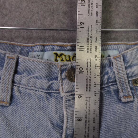 Mudd Jeans Shorts Womens 1 Light Wash High Rise Denim Cutoff Frayed Hem - Picture 8 of 12